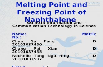 Data Logger: Melting and Freezing Points of Naphthalene