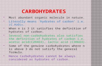 Carbohydrates-part 1