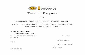 launching of a lux facewash