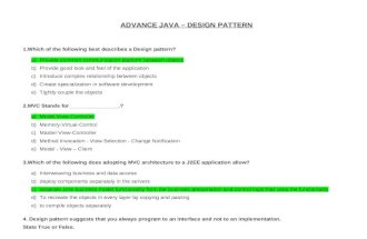 Sample Questions Advance Java-Design Pattern