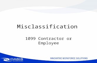 Misclassification: 1099 Contractor or Employee