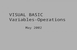 Visual Basic 6 Variables