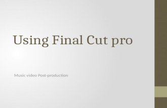 Using final cut pro