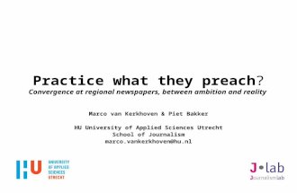 Practice what they preache - The future of journalism Cardiff 2013