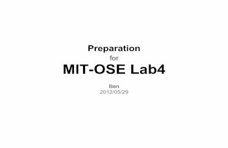 Preparation for mit ose lab4