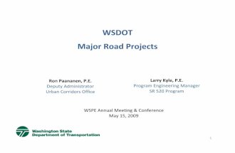WSPE Seminar 1 May 15, 2009 WADOT