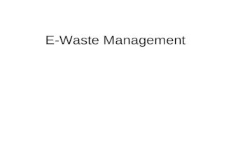 E-Waste Management PPt
