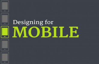 UX and UI - Designing for Mobile