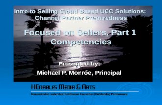Channel Partner Preparedness: Intro to Selling Cloud based Unified Com & Collab Solutions _ Required Competencies for Sellers