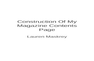 Construction of my magazine content page