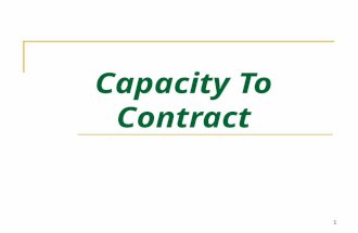 Capacity to Contract