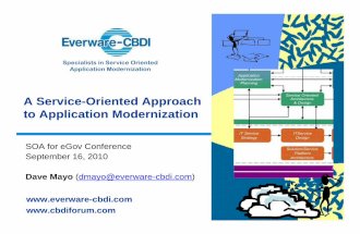 Service Oriented Approach to Application Modernization sept 2010