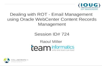 Email Management Using Oracle WebCenter Content Records