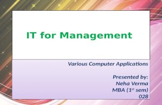Applications of computer itm