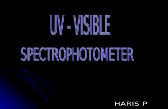 Uv – Visible Spectrophotometer.HARIS