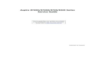 Service Manual Acer Aspire 4720 4720G 4720Z 4320