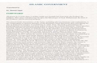 Ayatollah Sayyed Ruhollah Khomeini - Islamic Government
