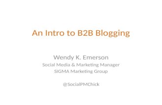 Intro to B2B Blogging