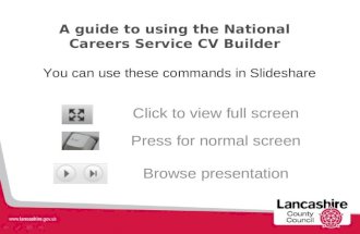 National Careers Service CV builder