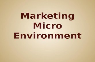 Marketing micro environment
