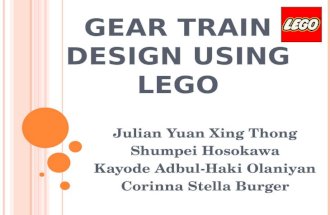 Gear Train Design Using Lego