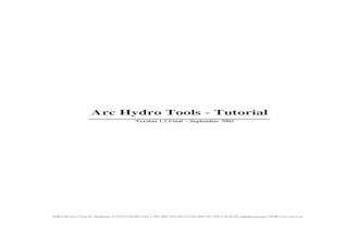 Arc Hydro Tools 1.1 - Tutorial