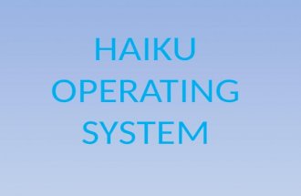 Haiku operating system