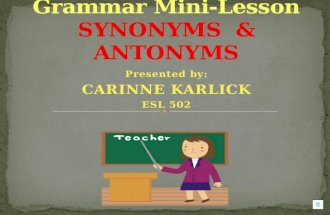 Grammar mini lesson narrated