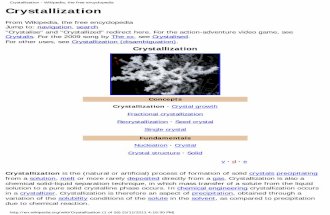 Crystallization - Wikipedia, The Free Encyclopedia