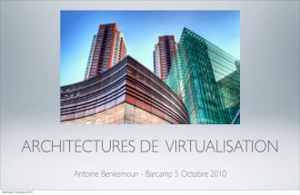 Architectures de virtualisation