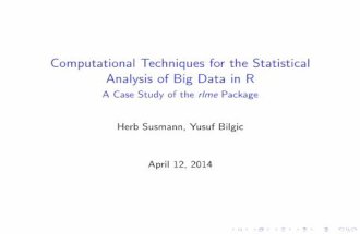 Computational Techniques for the Statistical Analysis of Big Data in R