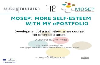 MOSEP-More Self-Esteem With My ePortfolio