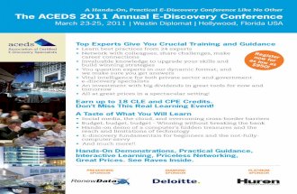 Aceds 2011 E Discovery Conference Brochure Seth Row Voucher