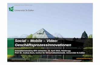 Social – Mobile – Video: Geschäftsprozessinnovationen, die sich im Tagesgeschäft von Industrie und Handel verankern