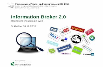 Information Broker 2.0 - Recherche im Sozialen Web