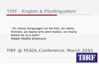 TIRF at 2010 TESOL Convention - Michael Carrier