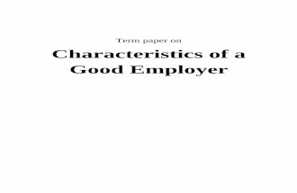 Characteristics of a Good Employer