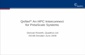 QsNetIII, An HPC Interconnect For Peta Scale Systems