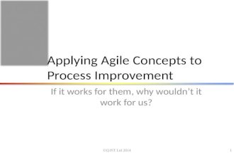 Agile for process improvement