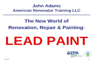 The new EPA Lead Based Paint Rule
