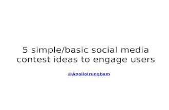 5 basic social media contest ideas