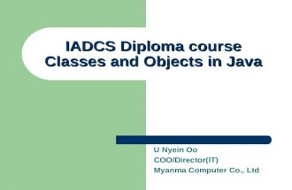 Object and Classes in Java