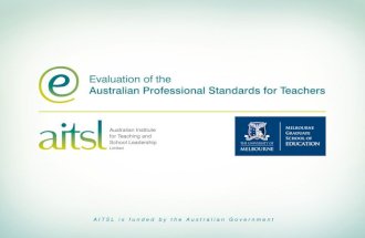 Evaluation of the Australian Professional Standards for Teachers - Forum Presentation