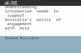 RAILS Paper: Understanding information needs to support Australia’s policy of engagement with Asia