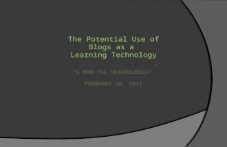 The potential use of blogs as a