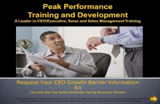 Business Owners Request your Complimentary Sales Barrier and Growth Information Package