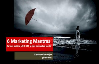 6 marketing mantras for not getting laid off in this connected world