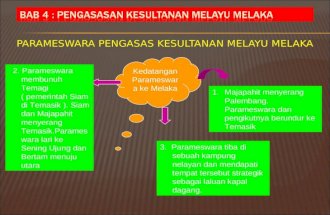 Bab 4 Pengasasan Kesultanan Melayu Melaka