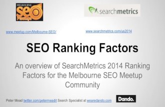 SEO Ranking Factors - review of SearchMetrics 2014 Study
