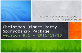 TWNPro 2011 Christmas Dinner Party Sponsoring Package